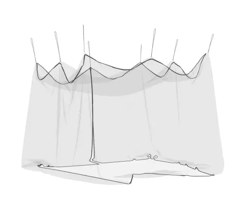 Moskītu Tīkls Iekštelpām Āra 156 Siets Melns 300X300X250 Cm Vidaxl