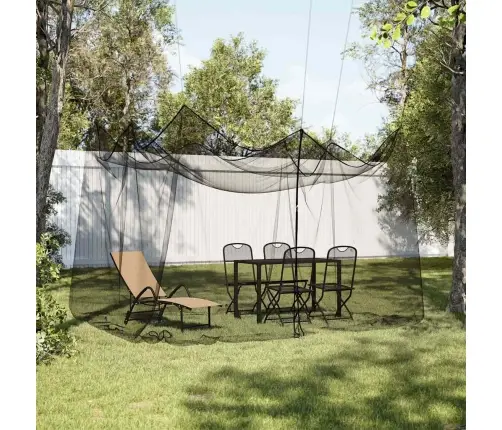 Moskītu Tīkls Iekštelpām Āra 156 Siets Melns 300X300X250 Cm Vidaxl