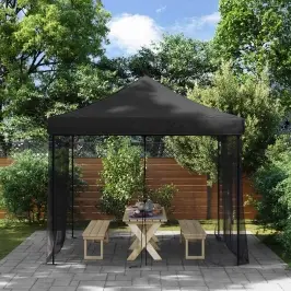 Moskītu Tīkls Āra Lietošanai, 220 Siets, Melns, 300X300X200 Cm Vidaxl