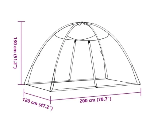 Tinklelis Nuo Uodų Su Durimis Mongolia, Juodas, 200X120X130Cm