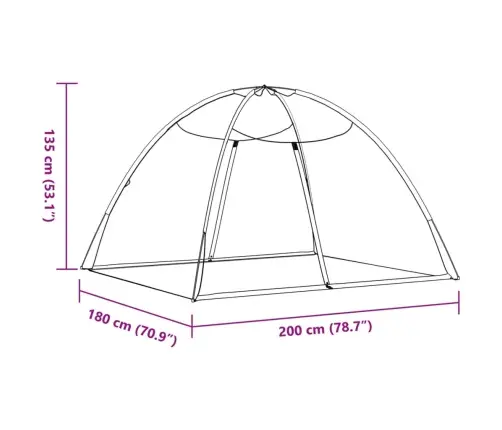 Insektu Tīkls Mongolia Ar Durvīm 220, Melns, 200X180X135 Cm Vidaxl