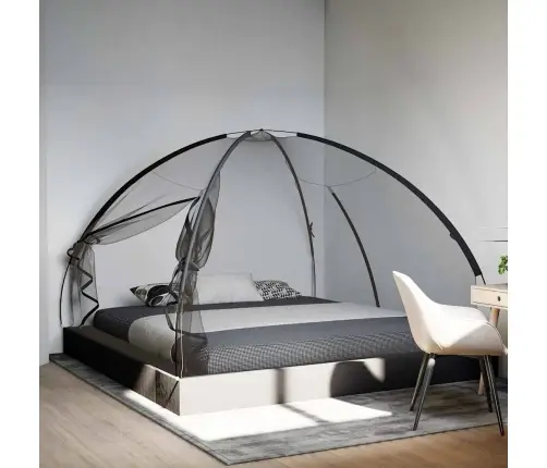 Insektu Tīkls Mongolia Ar Durvīm 220, Melns, 200X200X135 Cm Vidaxl