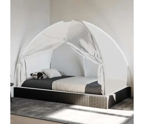 Tinklelis Nuo Uodų Su Durimis Mongolia, Baltas, 200X120X130 Cm