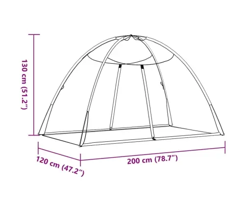 Tinklelis Nuo Uodų Su Durimis Mongolia, Baltas, 200X120X130 Cm