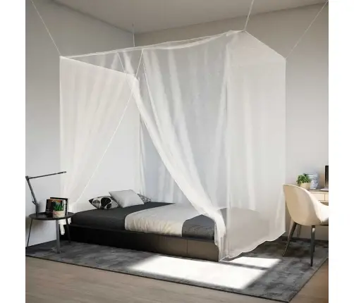 Rippuv Sääsevõrk 156 Võrgusilma Valge 220X100X150 Cm