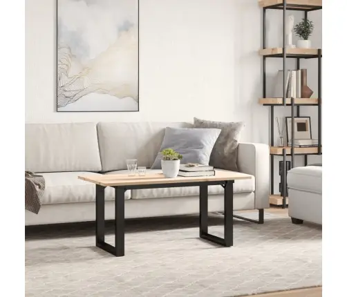 Kafijas Galdiņš, O-Rāmis, 90X40X45 Cm, Priedes Koks, Tērauds Vidaxl