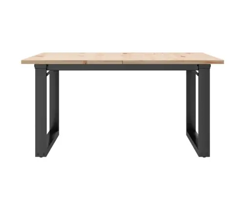 Kavos Staliukas, 90X90X45cm Pušis Ir Plieninis, O Formos Rėmas