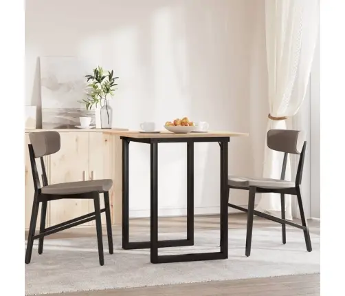 Söögilaud, O-Raam, 60 X 60 X 75 cm Männipuit Ja Teras