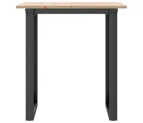 Söögilaud, O-Raam, 60 X 60 X 75 cm Männipuit Ja Teras