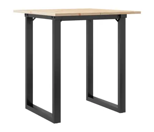Söögilaud, O-Raam, 70 X 70 X 75 cm Männipuit Ja Teras
