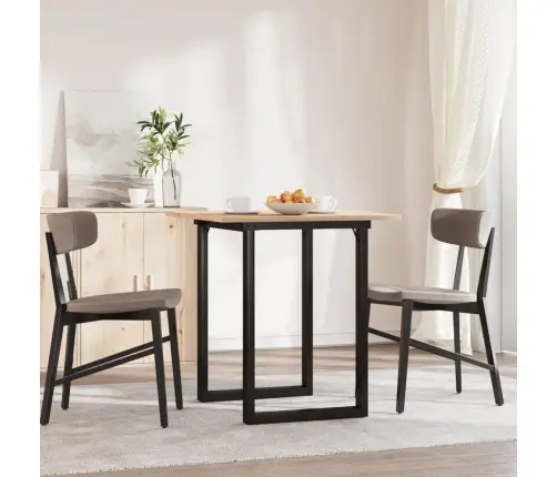 Söögilaud, O-Raam, 70 X 70 X 75 cm Männipuit Ja Teras