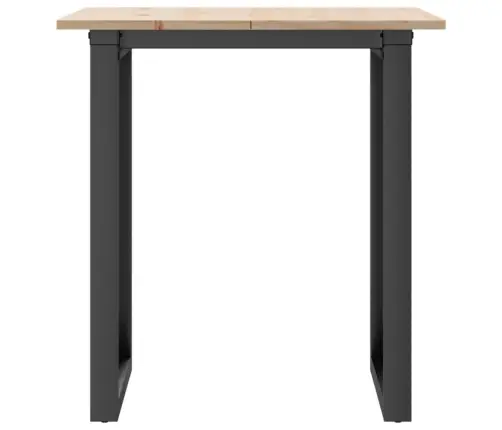Söögilaud, O-Raam, 70 X 70 X 75 cm Männipuit Ja Teras