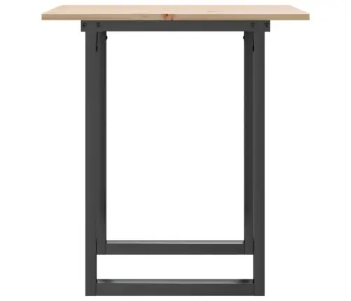 Söögilaud, O-Raam, 70 X 70 X 75 cm Männipuit Ja Teras