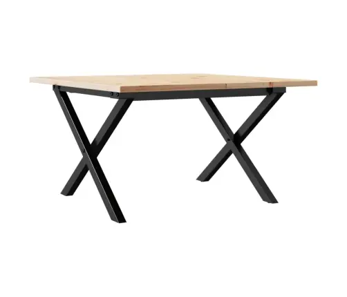 Kavos Staliukas, 60X60X40cm Pušis Ir Plieninis, X Formos Rėmas