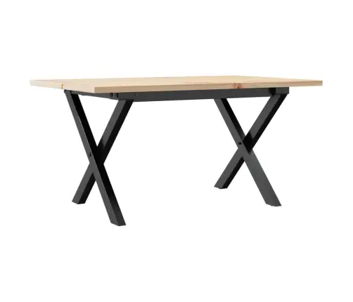 Kavos Staliukas, 80X50X40cm Pušis Ir Plieninis, X Formos Rėmas