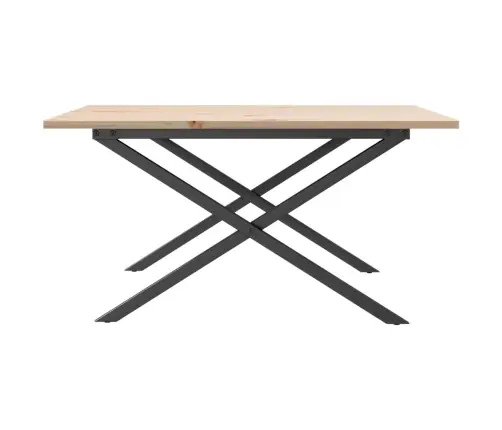 Kafijas Galdiņš, X-Rāmis, 80X80X45 Cm, Priedes Koks, Tērauds Vidaxl