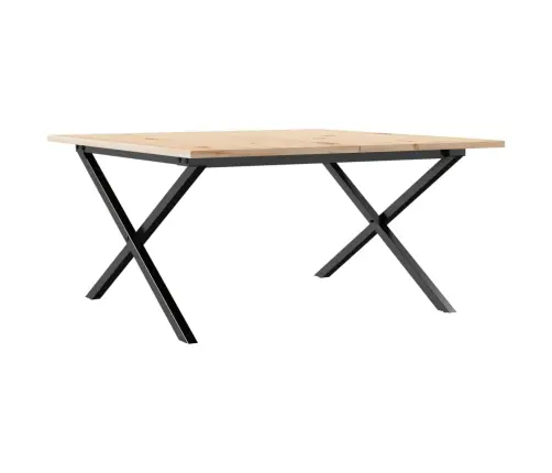 Kafijas Galdiņš, X-Rāmis, 80X80X45 Cm, Priedes Koks, Tērauds Vidaxl