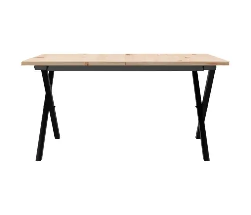 Kafijas Galdiņš, X-Rāmis, 90X90X45 Cm, Priedes Koks, Tērauds Vidaxl
