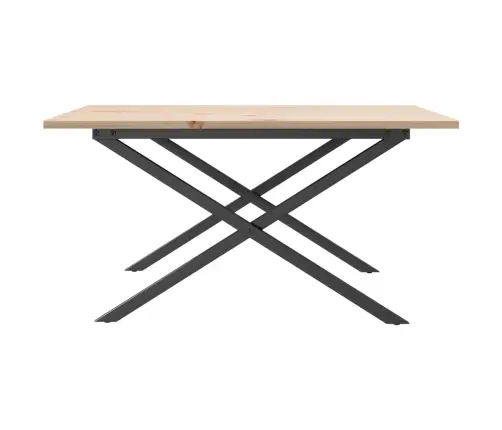 Kafijas Galdiņš, X-Rāmis, 90X90X45 Cm, Priedes Koks, Tērauds Vidaxl