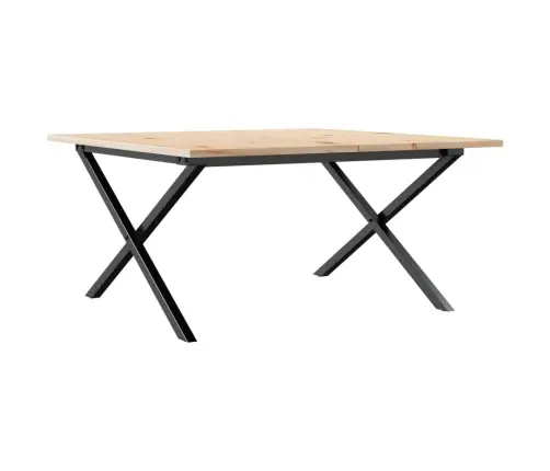 Kafijas Galdiņš, X-Rāmis, 90X90X45 Cm, Priedes Koks, Tērauds Vidaxl