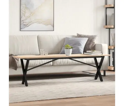 Kohvilaud, X-Raam, 160 X 40 X 45 cm Männipuit Ja Teras