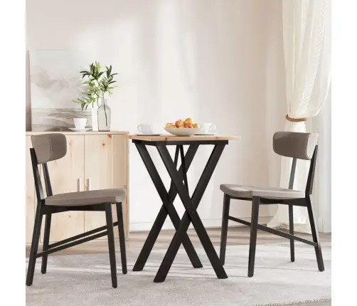 Söögilaud, X-Raam, 50 X 50 X 75 cm Männipuit Ja Teras