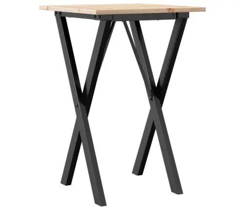 Söögilaud, X-Raam, 50 X 50 X 75 cm Männipuit Ja Teras