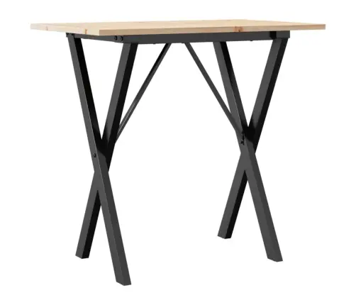 Söögilaud, X-Raam, 80 X 50 X 75 cm Männipuit Ja Teras