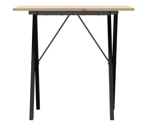 Söögilaud, X-Raam, 80 X 50 X 75 cm Männipuit Ja Teras