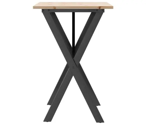 Söögilaud, X-Raam, 80 X 50 X 75 cm Männipuit Ja Teras