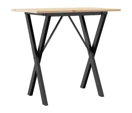 Söögilaud, X-Raam, 80 X 50 X 75 cm Männipuit Ja Teras