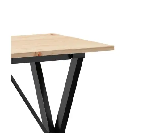 Söögilaud, X-Raam, 80 X 50 X 75 cm Männipuit Ja Teras
