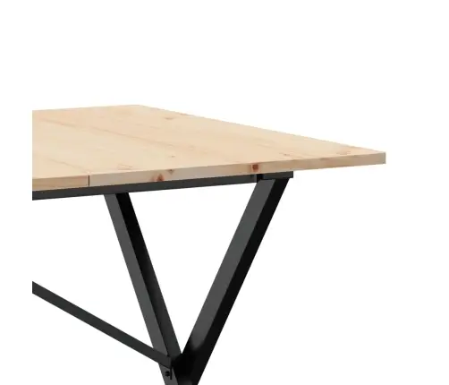 Virtuves Galds, X-Rāmis, 140X80X75 Cm, Priedes Koks, Tērauds Vidaxl