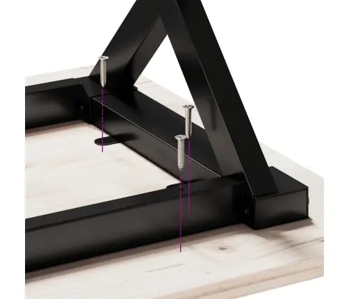 Virtuves Galds, X-Rāmis, 140X80X75 Cm, Priedes Koks, Tērauds Vidaxl