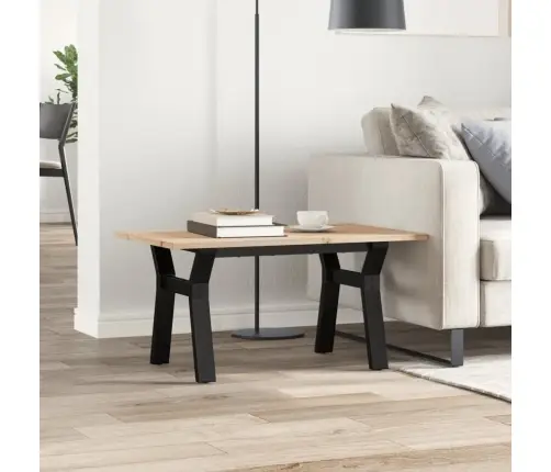 Kafijas Galdiņš, Y-Rāmis, 80X50X40 Cm, Priedes Koks, Tērauds Vidaxl