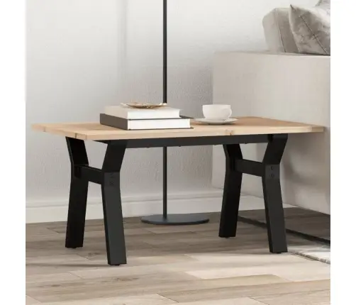 Kafijas Galdiņš, Y-Rāmis, 80X50X40 Cm, Priedes Koks, Tērauds Vidaxl