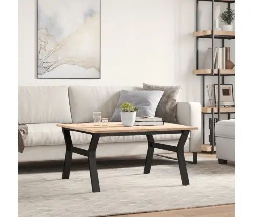 Kohvilaud, Y-Raam, 80 X 80 X 45 cm Männipuit Ja Teras