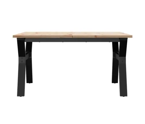 Kohvilaud, Y-Raam, 80 X 80 X 45 cm Männipuit Ja Teras