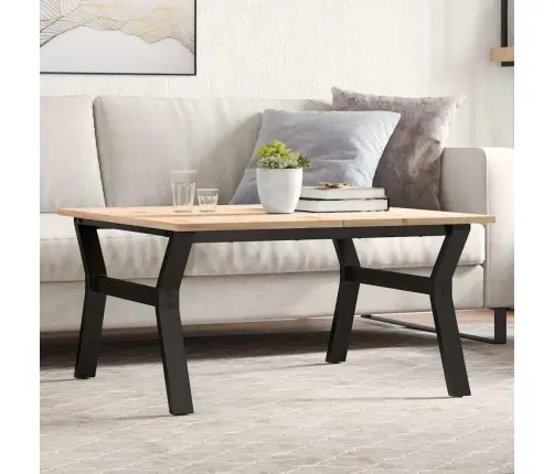 Kohvilaud, Y-Raam, 80 X 80 X 45 cm Männipuit Ja Teras