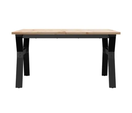 Kafijas Galdiņš, Y-Rāmis, 90X90X45 Cm, Priedes Koks, Tērauds Vidaxl