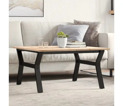 Kafijas Galdiņš, Y-Rāmis, 90X90X45 Cm, Priedes Koks, Tērauds Vidaxl