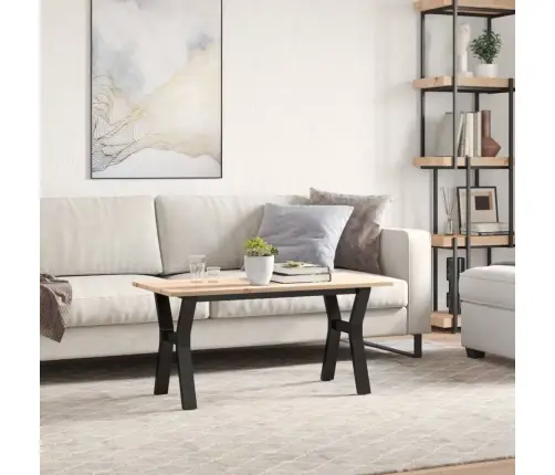 Kafijas Galdiņš, Y-Rāmis, 100X50X45 Cm, Priedes Koks, Tērauds Vidaxl