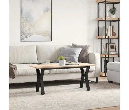 Kafijas Galdiņš, Y-Rāmis, 110X40X45 Cm, Priedes Koks, Tērauds Vidaxl