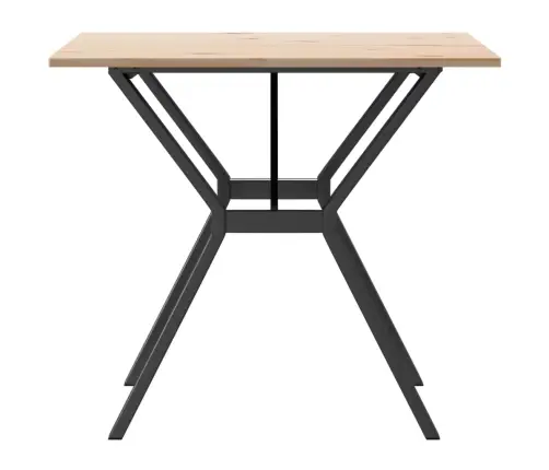 Virtuves Galds, Y-Rāmis, 80X80X75 Cm, Priedes Koks, Tērauds Vidaxl