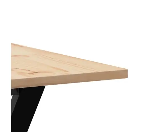 Virtuves Galds, Y-Rāmis, 80X80X75 Cm, Priedes Koks, Tērauds Vidaxl