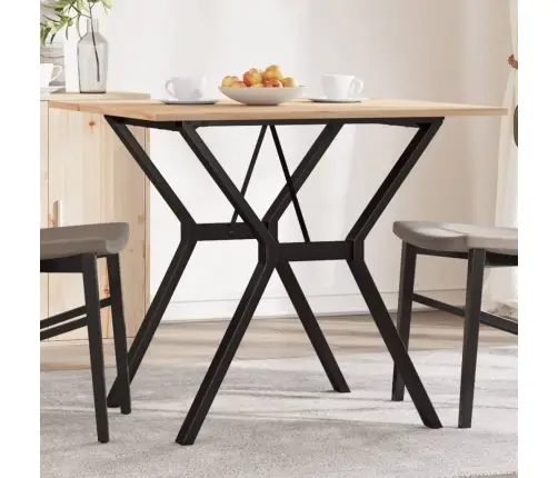 Virtuves Galds, Y-Rāmis, 80X80X75 Cm, Priedes Koks, Tērauds Vidaxl