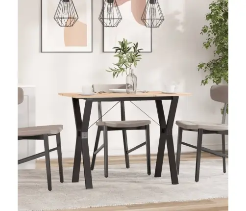 Söögilaud, Y-Raam, 100 X 50 X 75 cm Männipuit Ja Teras