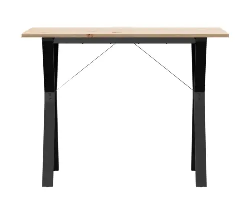 Söögilaud, Y-Raam, 100 X 50 X 75 cm Männipuit Ja Teras