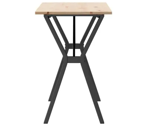 Söögilaud, Y-Raam, 100 X 50 X 75 cm Männipuit Ja Teras