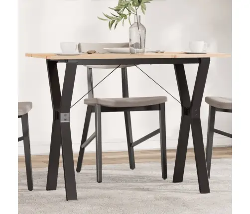 Söögilaud, Y-Raam, 100 X 50 X 75 cm Männipuit Ja Teras